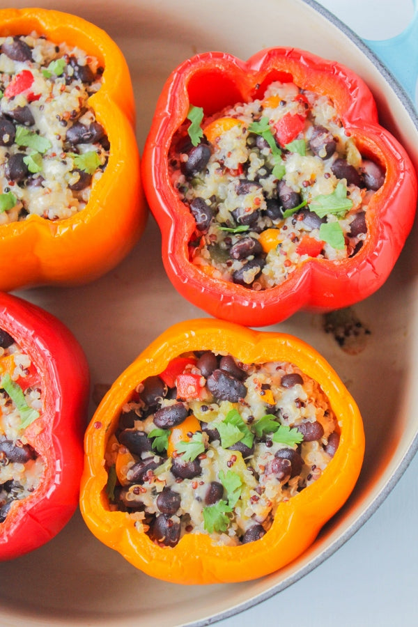 Quinoa and Black Bean Stuffed Peppers
