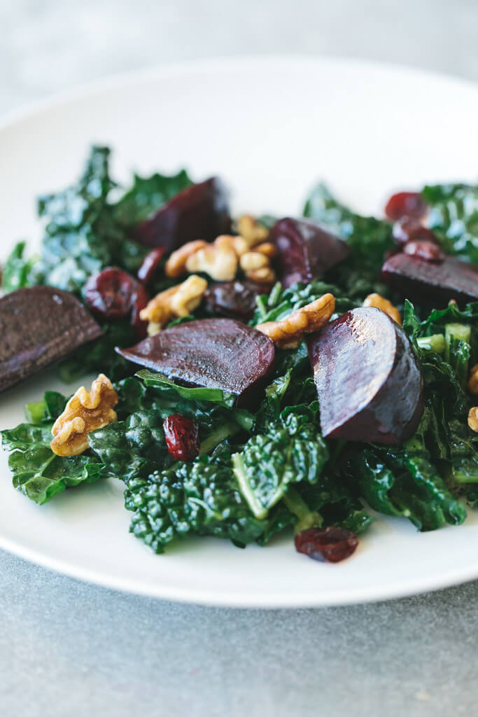 Roasted Beet and Kale Salad