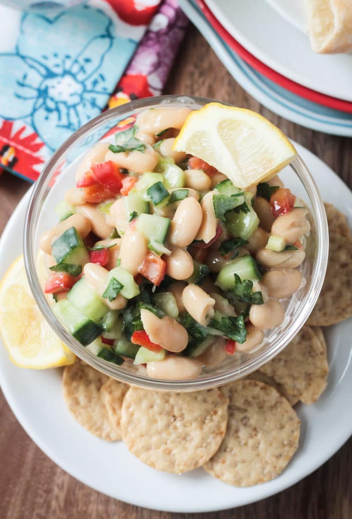 Red Bell Pepper and White Bean Salad