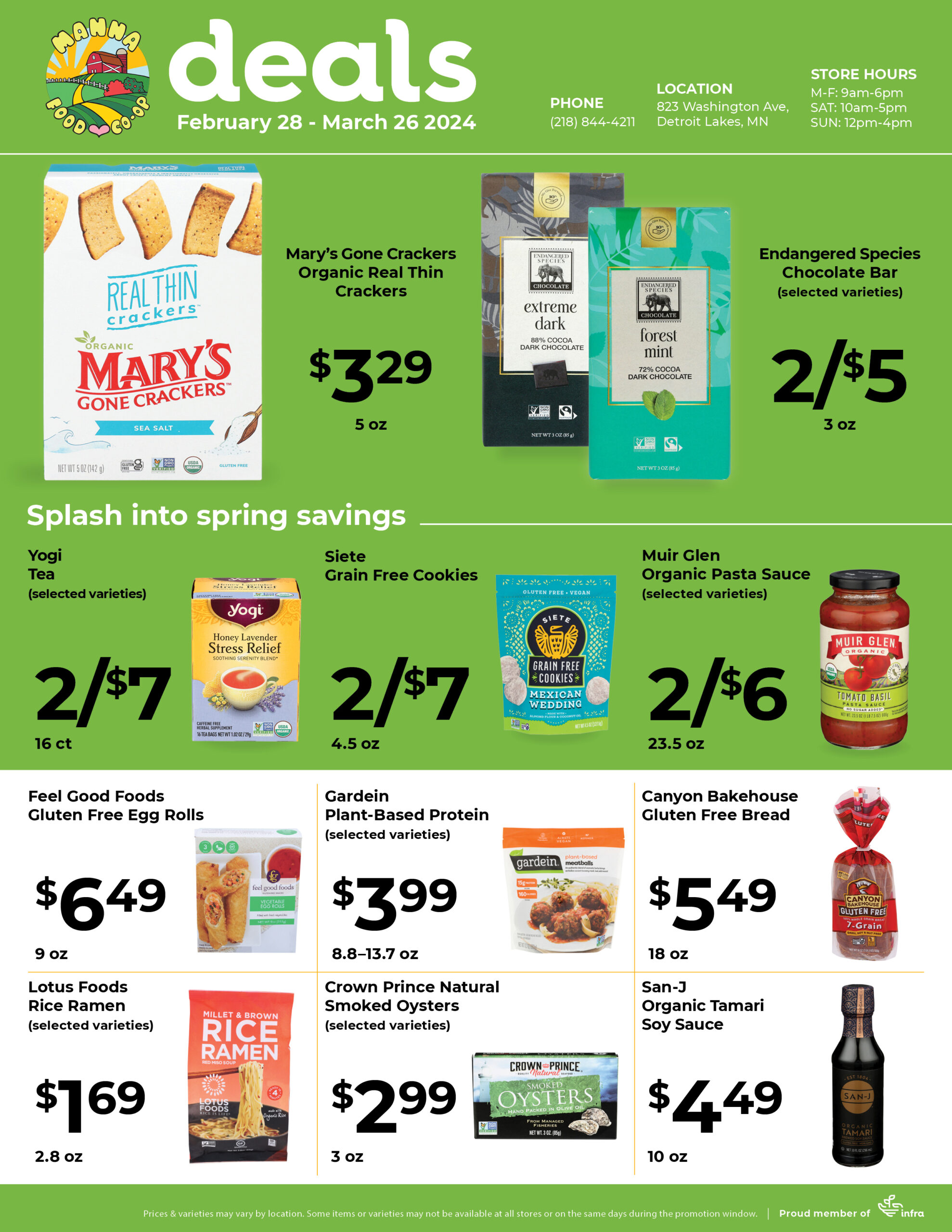 Deals | Manna Food Co-op